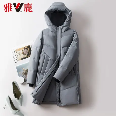 yaloo/雅鹿连帽羽绒服女2022冬季新款时尚正品品牌外套保暖羽绒衣商品大图