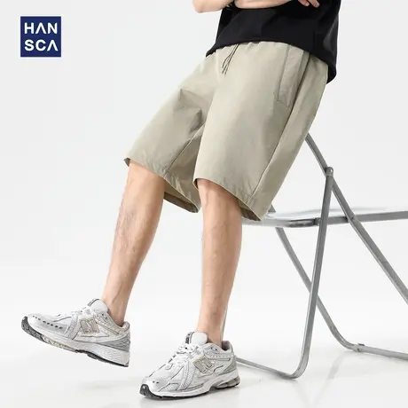 hansca山系户外尼龙弹力登山布五分休闲裤子男款2025夏季运动短裤商品大图