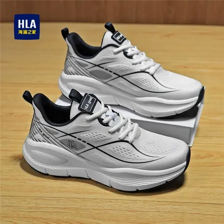 HLA/海澜之家男鞋运动鞋2025春季新款网面透气跑步厚底减震休闲鞋商品大图