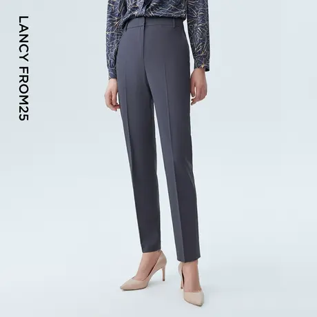 LANCY/朗姿2023秋季新款高腰显瘦小脚裤子女士职业装西装裤子女商品大图