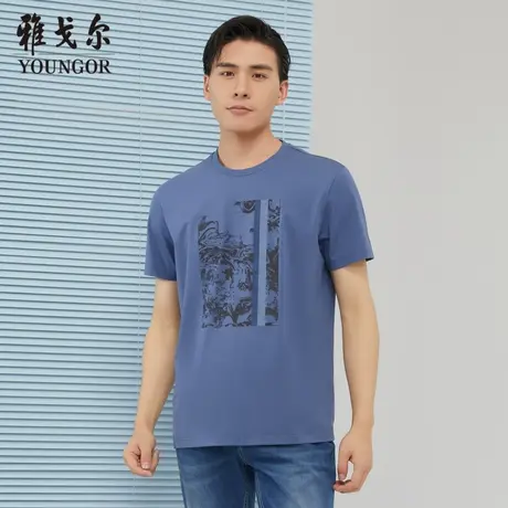 雅戈尔奥莱 商场同款男士短袖T恤新款官方正品商务休闲短袖POLO衫商品大图