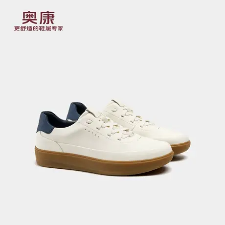 奥康 男鞋2026春季潮流休闲鞋爆款百搭舒适撞色厚底板鞋平底潮鞋商品大图