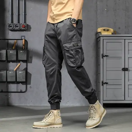 时尚百搭工装裤男士夏季薄款长裤夏季潮流男士男裤休闲裤宽松男裤商品大图