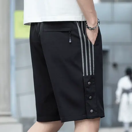 五分运动休闲短裤男士宽松外穿夏季薄款冰丝大裤衩中裤子潮牌夏裤商品大图