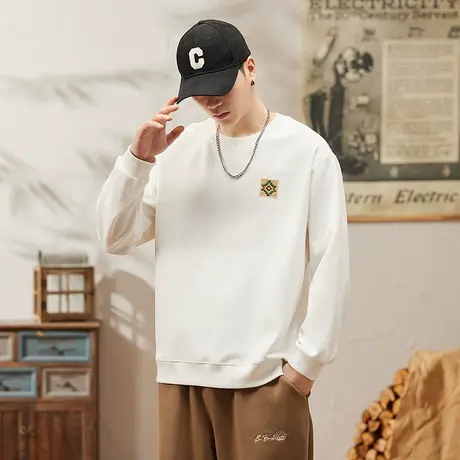 青少年潮牌男装宽松百搭高档男士卫衣多色可选时尚百搭舒适男装图片