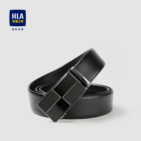 HLA/海澜之家经典自动扣皮带压花商务休闲绅士有型休闲裤腰带男士图片