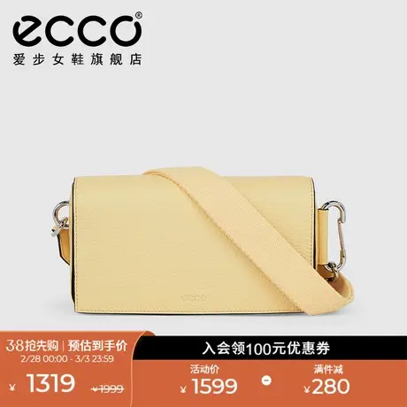 ECCO爱步邮差包 真皮女包单肩包斜挎包通勤包方包 雅致9107364商品大图