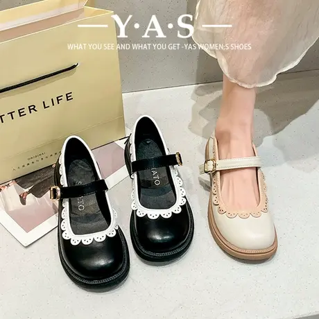 复古玛丽珍小皮鞋女春秋圆头法式软妹lolita学生配裙子日系jk鞋子商品大图