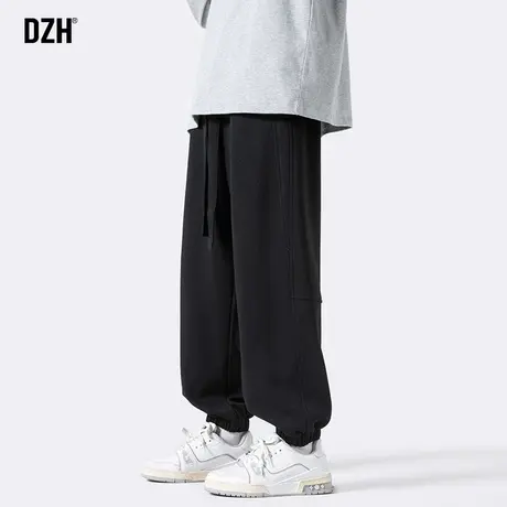 男士束脚卫裤男春季潮牌裤子男款美式高街2024新款休闲裤百搭男裤商品大图