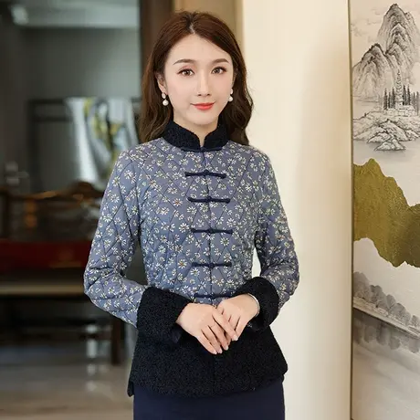 筠雅唐装女装中国风上衣旗袍小棉袄加厚保暖外套民国风复古女装商品大图