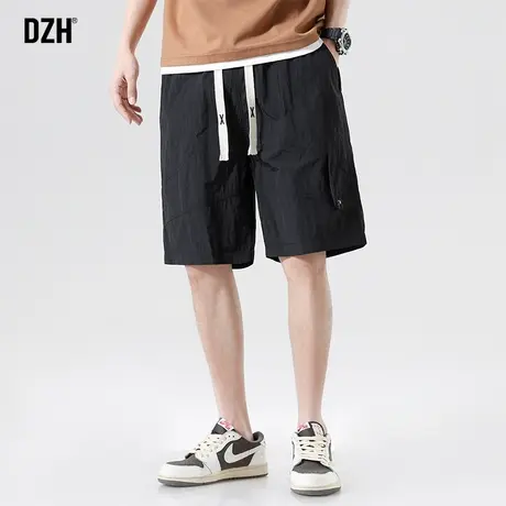 男士黑色短裤休闲宽松五分裤男夏季薄款速干裤男款大裤衩外穿夏裤商品大图