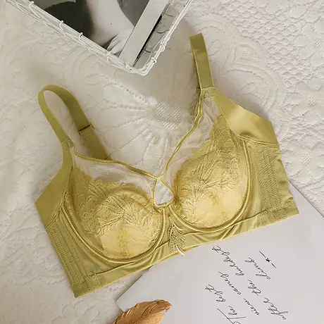 奥维丝丽2025新款文胸女大胸显小上托聚拢收副乳调整型兔耳朵内衣商品大图