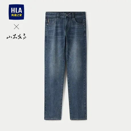 HLA/海澜之家山不在高系列牛仔裤25春秋新款五袋款舒适耐穿裤子男图片