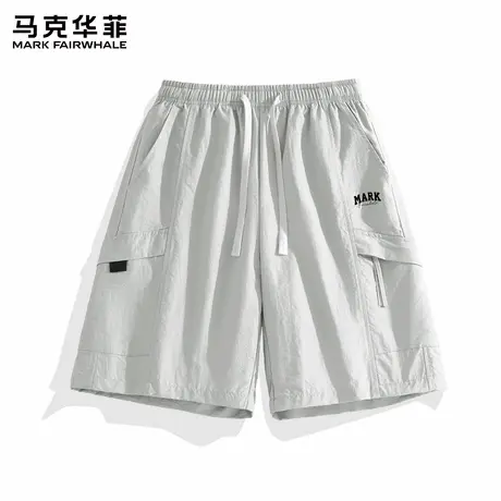 马克华菲冰丝工装短裤男士夏季2025新款宽松中裤休闲薄款五分裤子图片