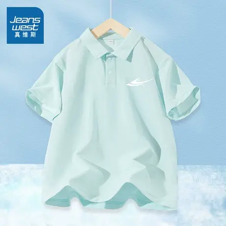 真维斯童装男童短袖t恤夏季薄款Polo衫中大童冰丝速干衣儿童夏装图片