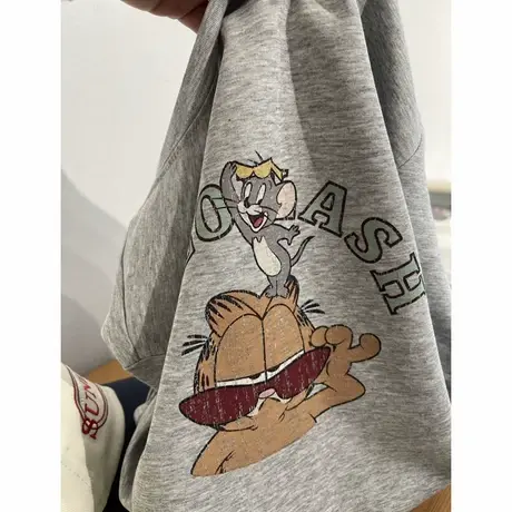 童趣减龄～卡通印花宽松圆领套头短袖T恤女冰棉爽滑质感显瘦上衣图片