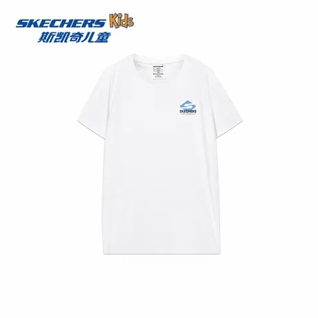 Skechers斯凯奇童装男女童针织T恤衫运动休闲儿童夏季圆领短袖衫商品大图