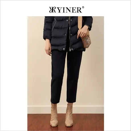 YINER音儿女装冬季九分羊毛休闲裤商品大图