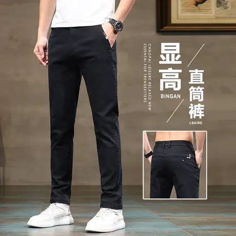 夏季薄款小西裤男士修身小直筒休闲长裤夏天商务百搭西装裤男裤子商品大图
