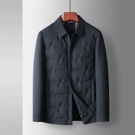 男士轻薄羽绒服服白鸭绒2023新款冬季商务休闲翻领保暖外套男款潮图片