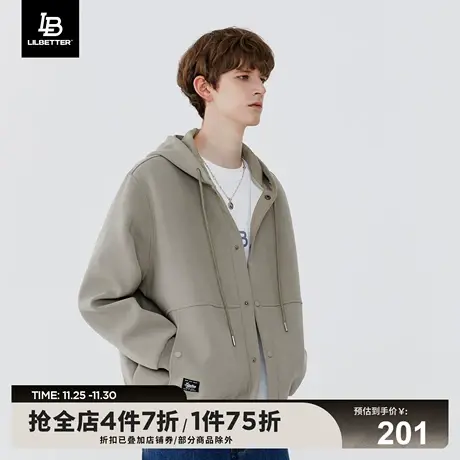 Lilbetter男士外套秋冬季运动情侣装加绒开衫卫衣上衣连帽夹克潮商品大图