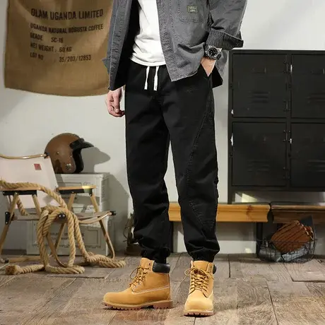 百搭时尚秋季裤子男款户外潮流休闲裤宽松大码男士潮流百搭休闲裤商品大图