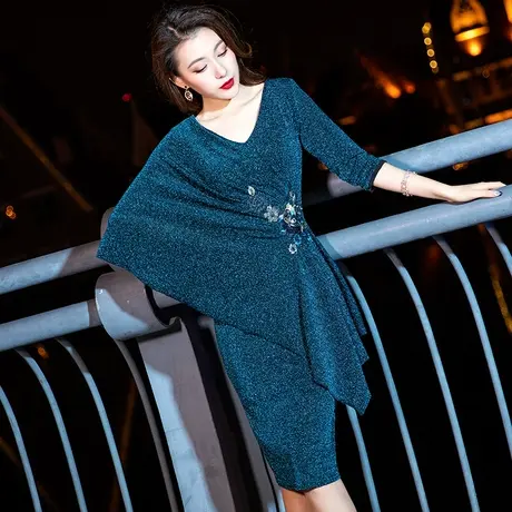 晚礼服女2024新款秋时尚高级感气质宴会平时可穿年会小礼服连衣裙图片