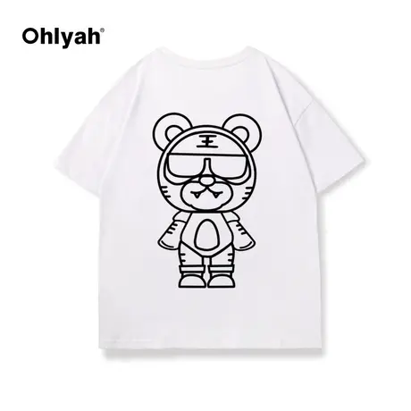 Ohlyah卡通印花T恤女宽松短袖2023年春季新款时尚打底衫百搭减龄图片