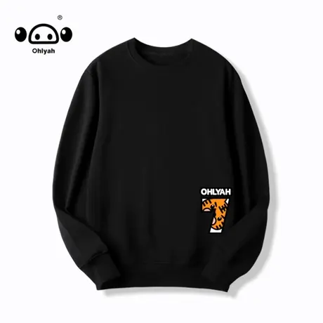 Ohlyah品牌小老虎圆领本命年卫衣女2023年春秋新年薄款外套潮ins商品大图