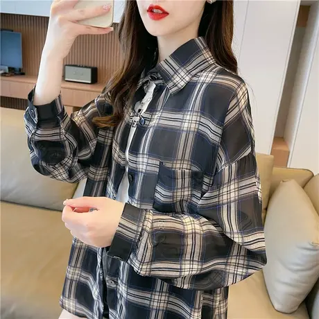 户外透气衬衫防晒衣女2023新款夏季韩版宽松冰丝薄款春秋开衫外套商品大图