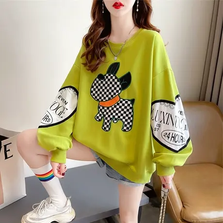 设计感小众卫衣女春秋季韩版宽松大码早秋装小个子薄款上衣外套潮图片