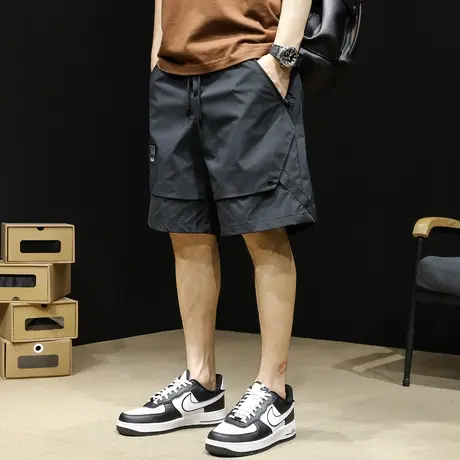 拉链短裤男夏季潮牌5分休闲宽松2023新款工装裤子男士五分裤大码商品大图