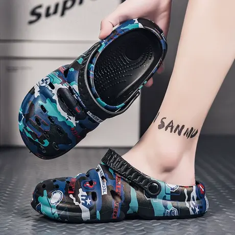 雨鞋男款夏季时尚大码46厨师厨房胶鞋户外溯溪涉水鞋男士钓鱼水鞋商品大图