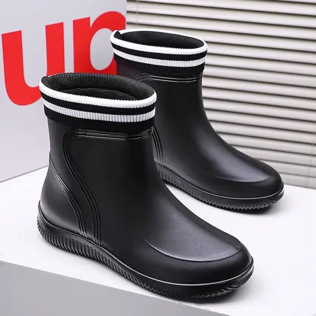 春季雨鞋男士钓鱼水鞋外卖骑手雨天防水防滑厨师雨靴男款2023新款商品大图