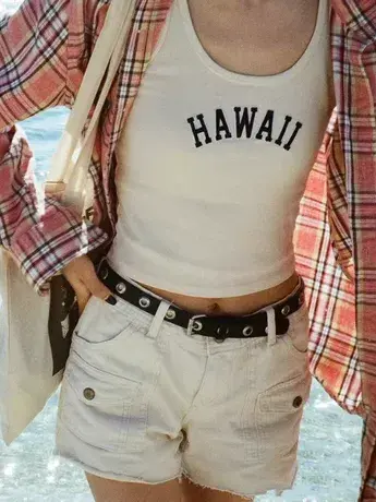 复古吊带小背心女ins潮夏季辣妹刺绣字母修身外穿内搭打底衫上衣商品大图