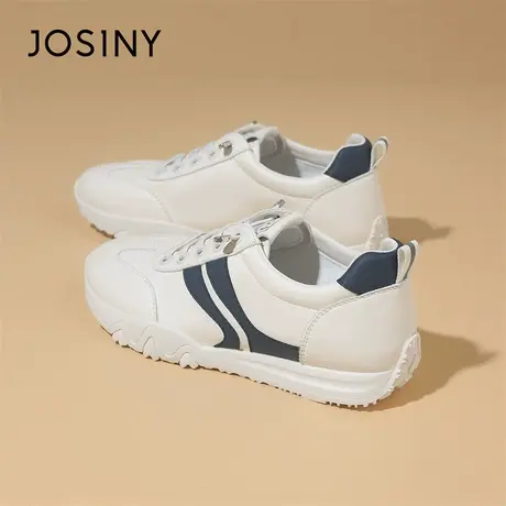 Josiny/卓诗尼厚底运动休闲鞋女款2024春季新款软底舒适小白鞋女商品大图