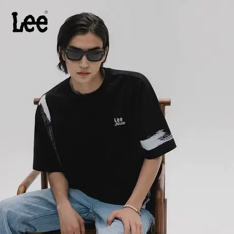 Lee商场同款24早春新品舒适版笔触图案设计男短袖T恤LMT006917203图片