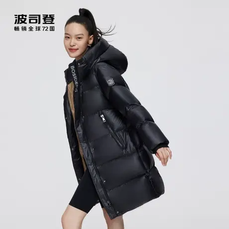 【直播秒杀】波司登中长款泡芙系列时尚光感面料连帽潮流羽绒服商品大图