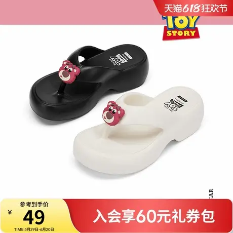 【迪士尼系列】热风厚底人字拖女2025年夏季新款凉拖卡通可爱拖鞋图片