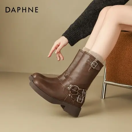 达芙妮美拉德西部牛仔靴子女夏季穿的新疆旅游凉短靴厚底2025新款商品大图