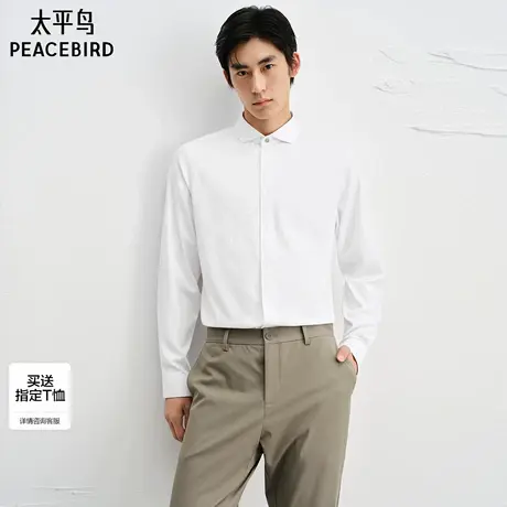 【商场同款】太平鸟男装衬衫25秋季新款商务通勤衬衣 B1CAF3E04M图片