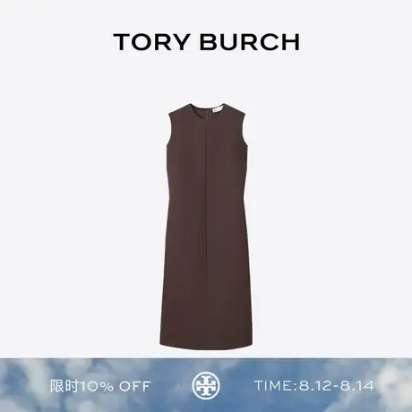 TORY BURCH 汤丽柏琦 绉纱直筒无袖连衣裙 165720图片