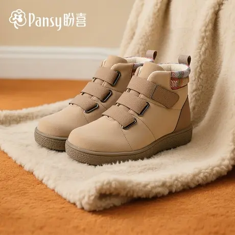 Pansy盼喜日本短靴女超轻舒适加宽百搭保暖高帮鞋2025年秋季新款商品大图