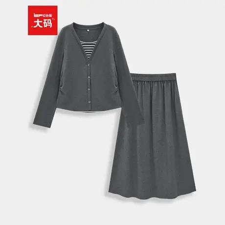 IEF/爱依服【大码女装】2025秋季新款韩版休闲慵懒风显瘦上下套裙商品大图