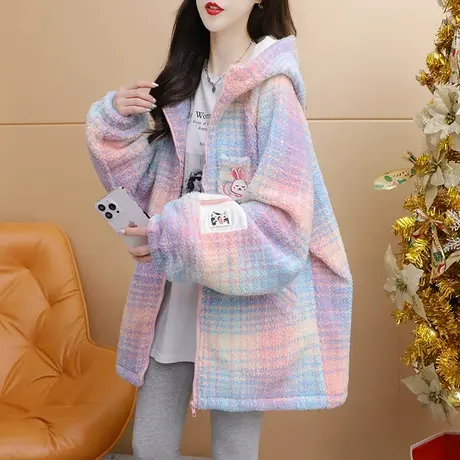 设计感棉衣棉服外套女2023新款秋冬季爆款洋气宽松慵懒风百搭上衣图片