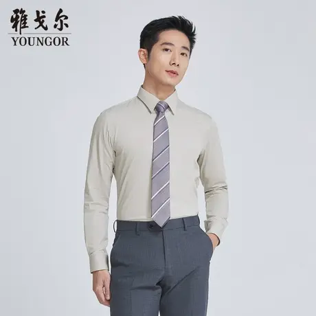 雅戈尔奥莱 商场同款男士长袖衬衫秋季新款官方商务休闲衬衫商品大图