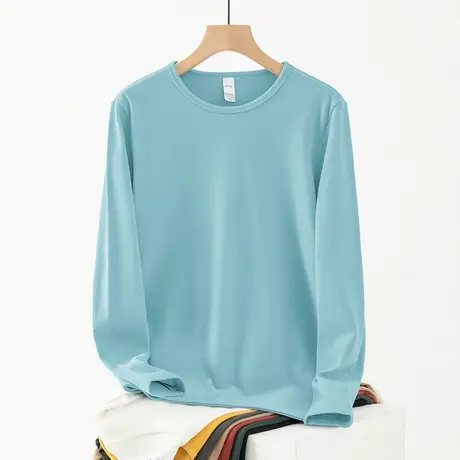 2024新款德绒长袖t恤男生潮流秋冬保暖内搭打底衫双面绒秋衣小衫商品大图