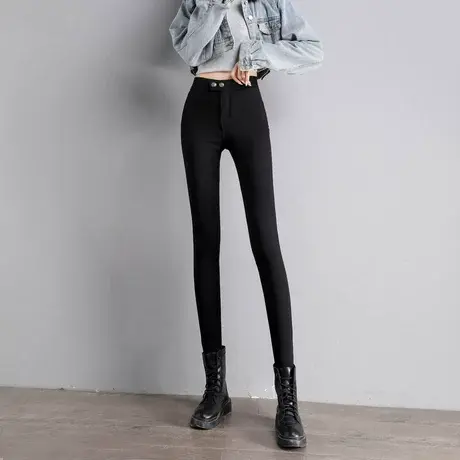 时尚气质显瘦牛仔长裤2023年秋季新款女士简约百搭通勤高腰魔术裤商品大图