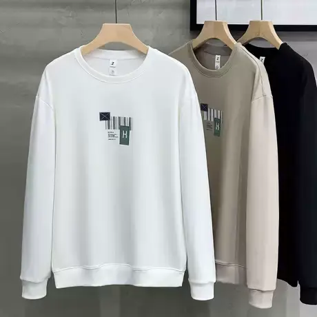 早春圆领卫衣男士春秋2023新款潮流ins设计感小众潮牌男装上衣服商品大图