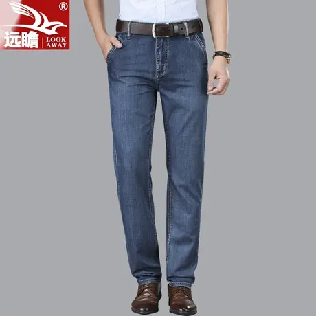 牛仔裤男冬季宽松直筒弹力大码男裤2022年新款商务休闲潮牌长裤子商品大图